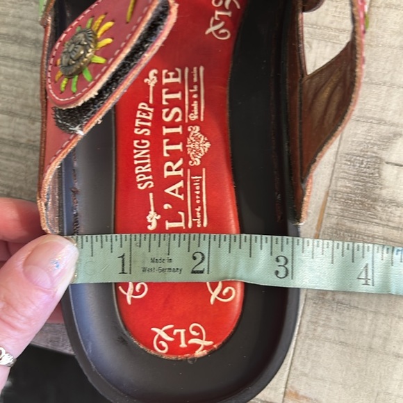 L’ARTISTE SPRING STEP WOMENS COOA HAND PAINTED LEATHER CLOG SIZE 40/9 - Picture 12 of 14